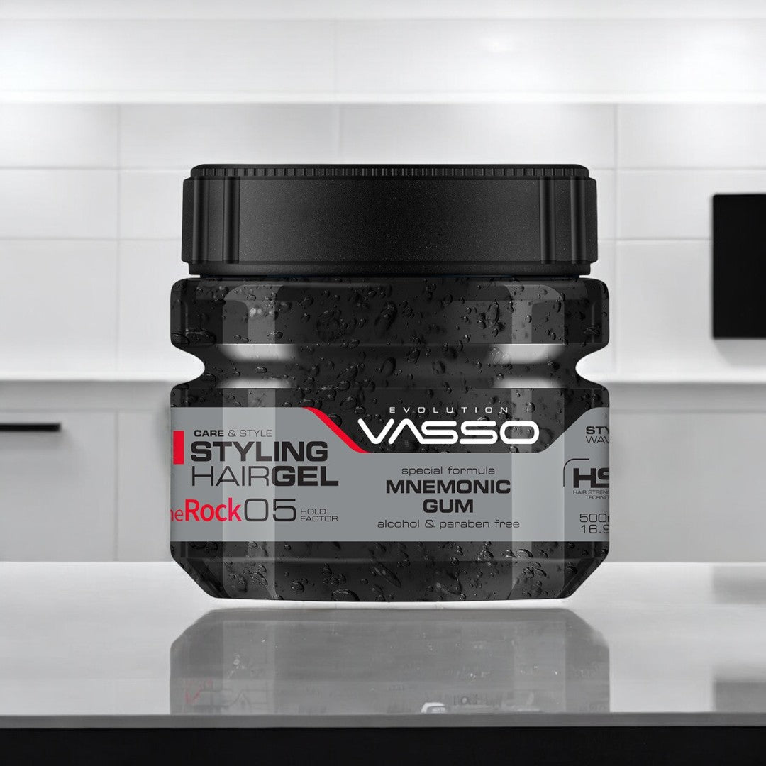 Vasso Mnemonic Styling Gum - alcohol and paraben free hair gel for men