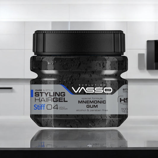 Vasso Styling Hair gel stiff hold factor Mnemonic Gum 500ml for Hair care and style