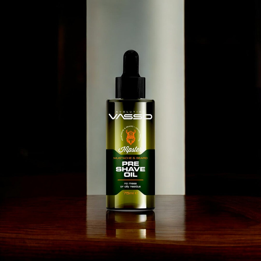 VASSO Mustache & Beard Pre - Shave Oil 75ML (Hipster Collection) - best pre shave oil