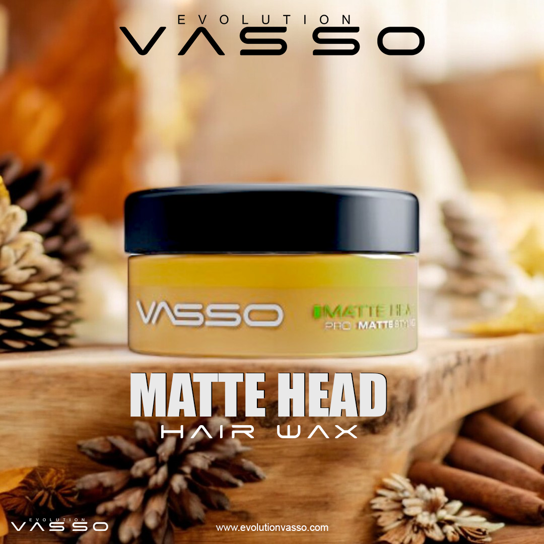 Vasso Matte Head Hair Styling Wax 50ml for pro matte hair style 